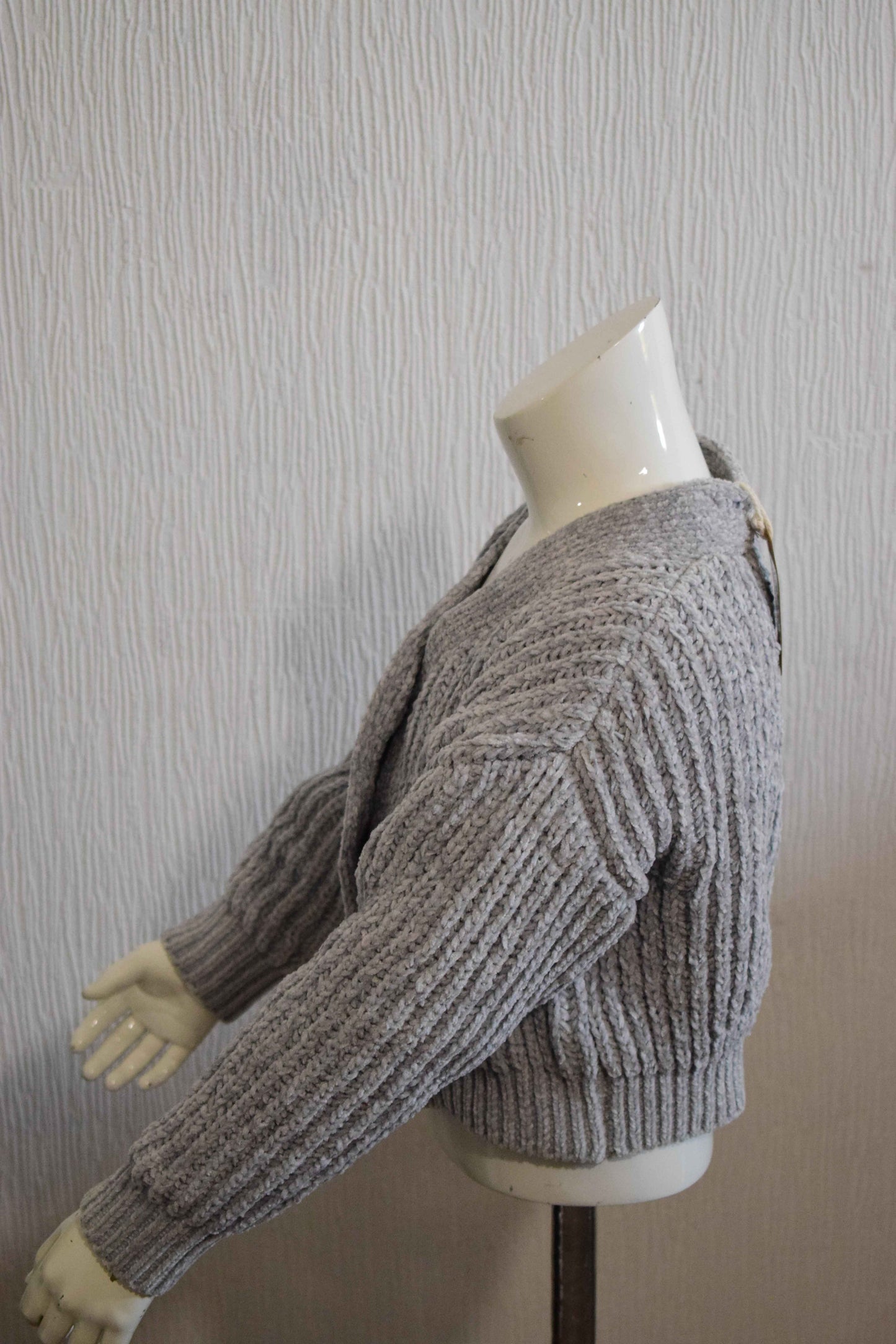 Cardigan Court Grosse Maille Oversize enfant 8-9 ans