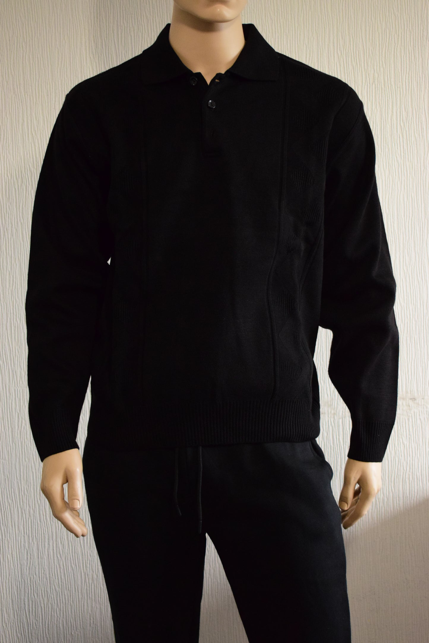 Pull polo homme Teddix – Noir – Taille L