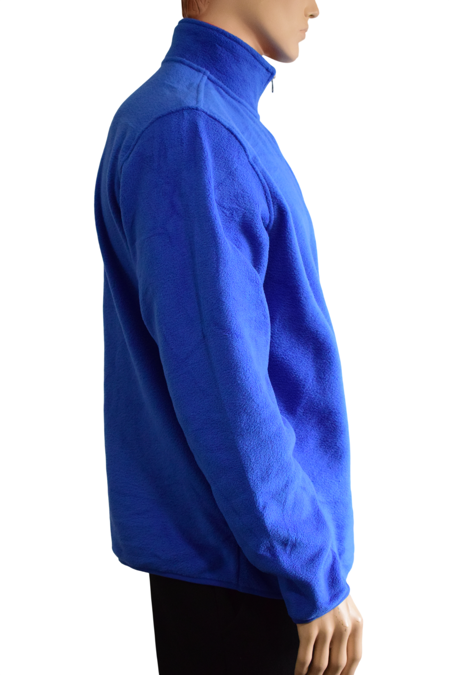 Sweat Polaire Demi-Zip Bleu Électrique & Rouge L