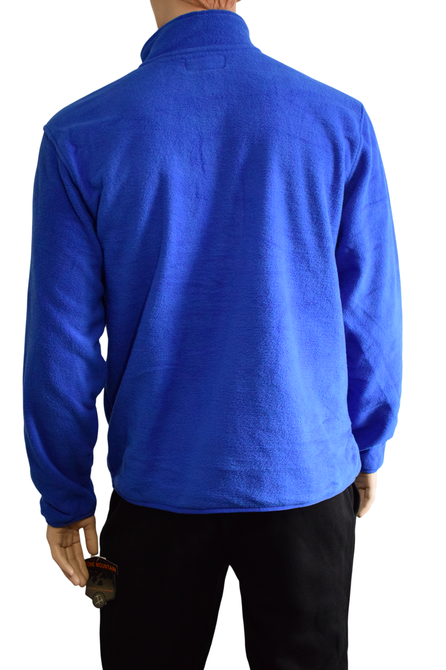 Sweat Polaire Demi-Zip Bleu Électrique & Rouge L