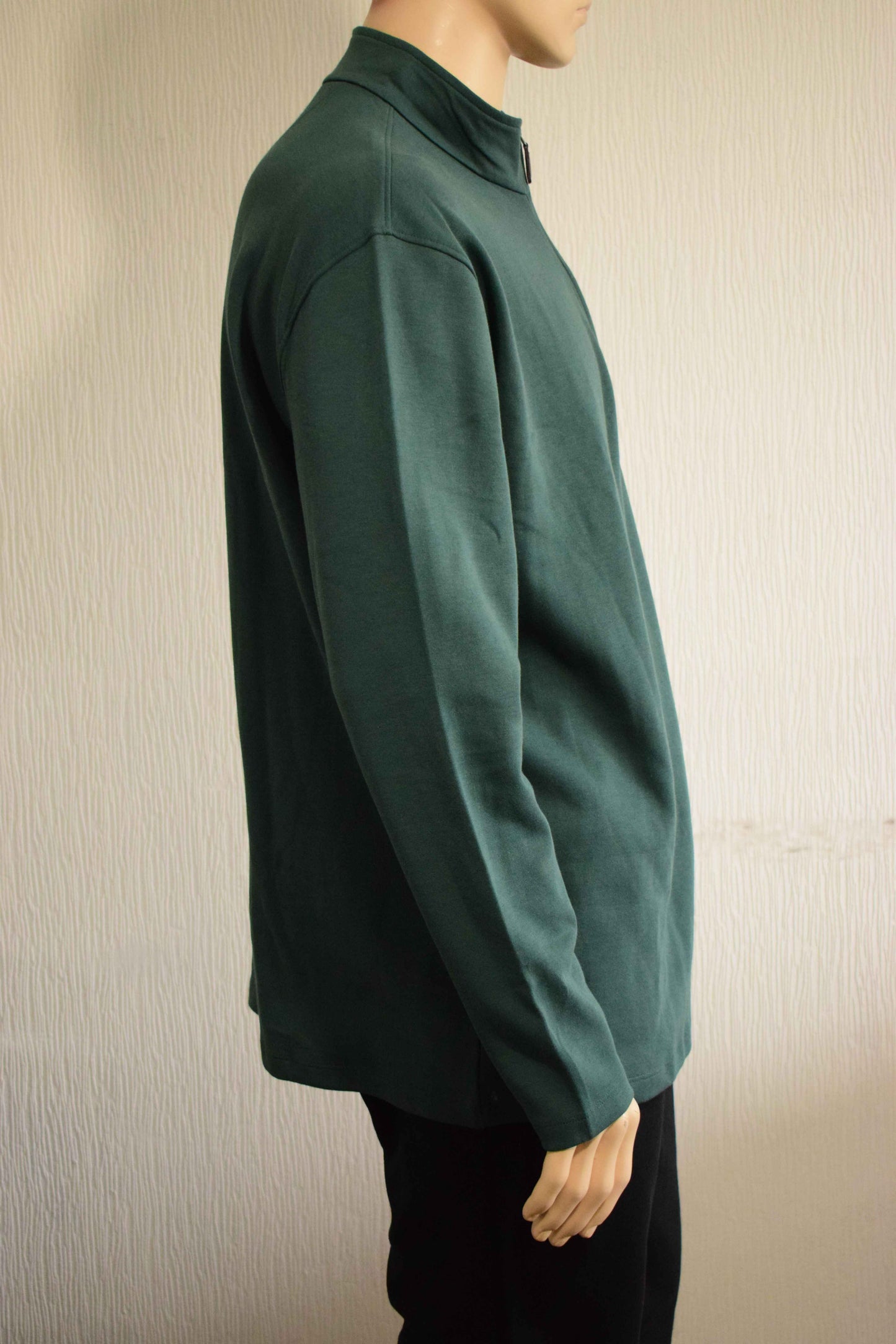 Sweat Col Camionneur Fluide – Vert Sapin