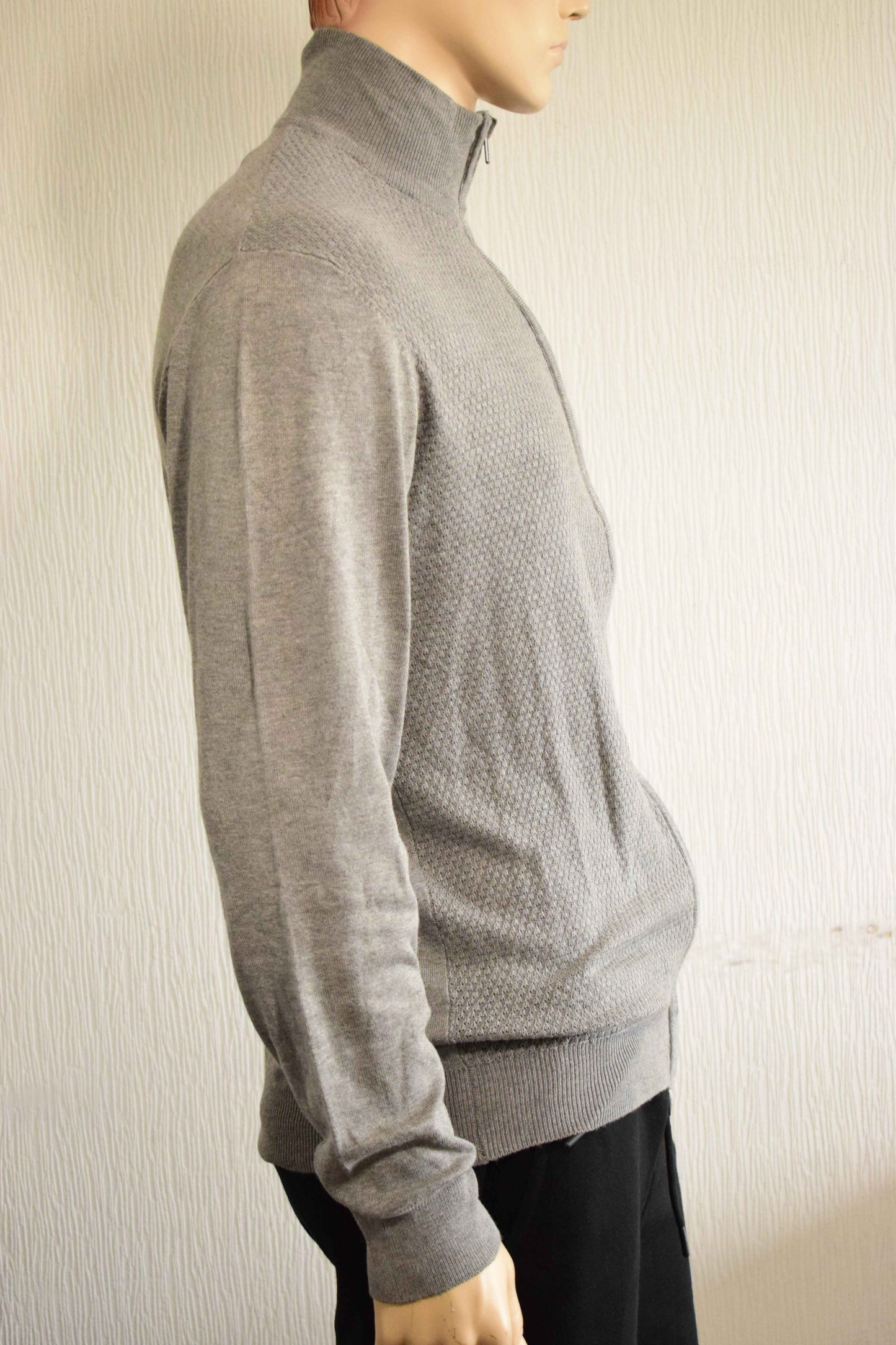 Cardigan zippé col montant Cotton & Silk