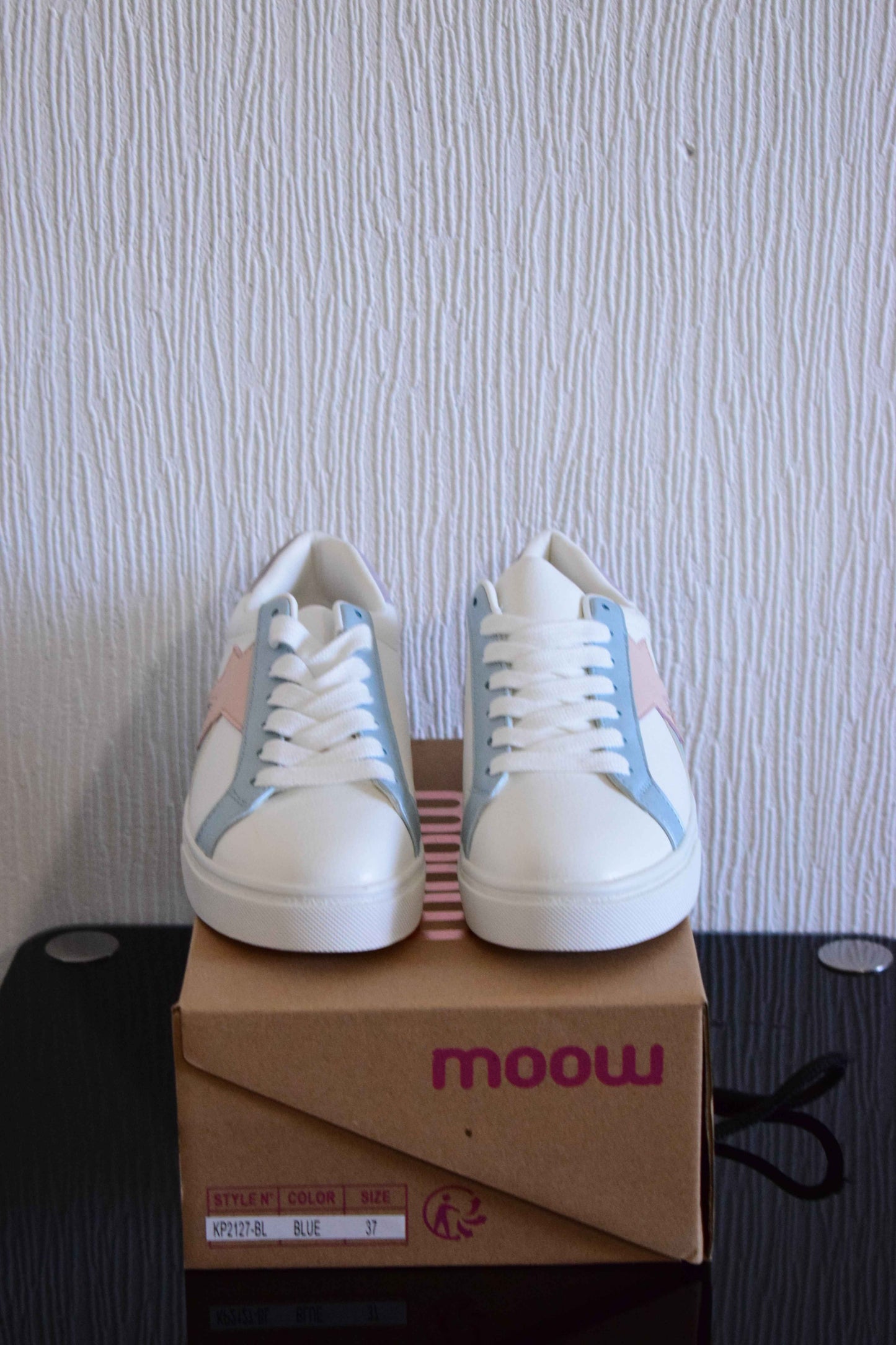 Sneakers femme Moow – Blanc multicolore pastel