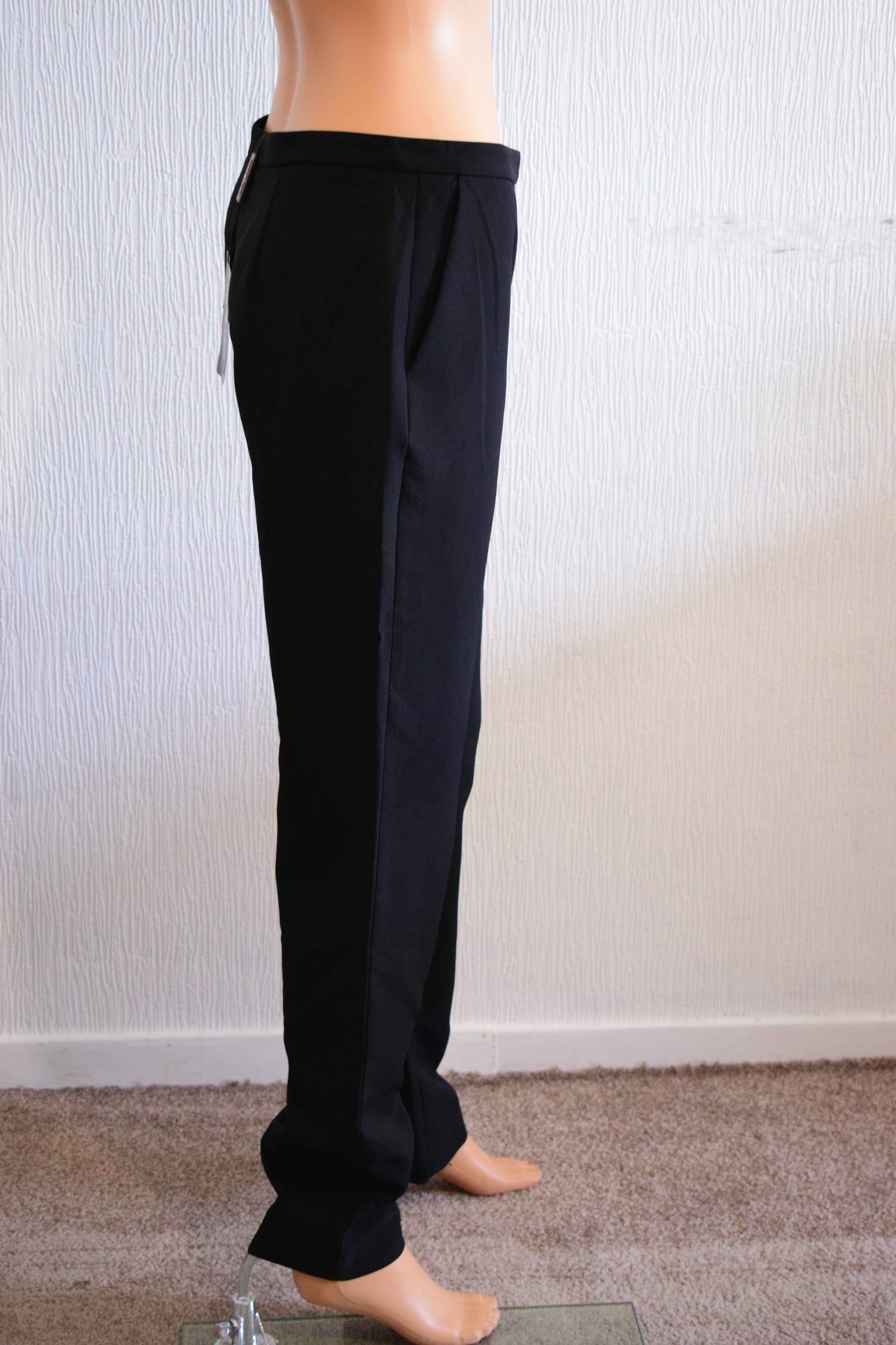 Pantalon Élégance Noire Coupe Droite Punt Roma 38