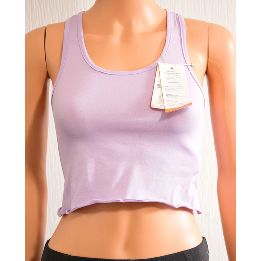 Débardeur crop top lilas à bords ondulés enfants 11 Ans