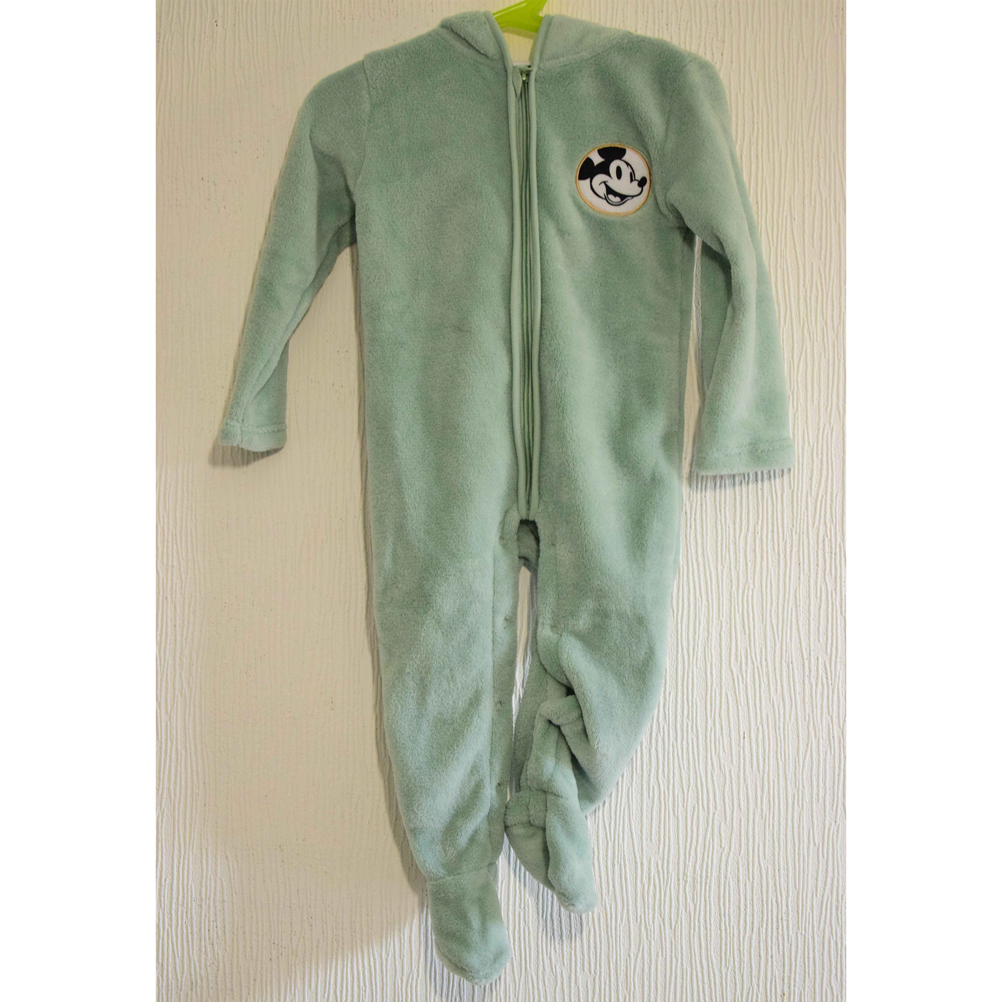 Pyjama grenouillère en polaire verte Mickey Mouse 74-80 cm