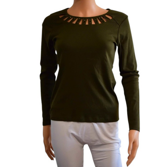 Blouses à manches longues Kaki S