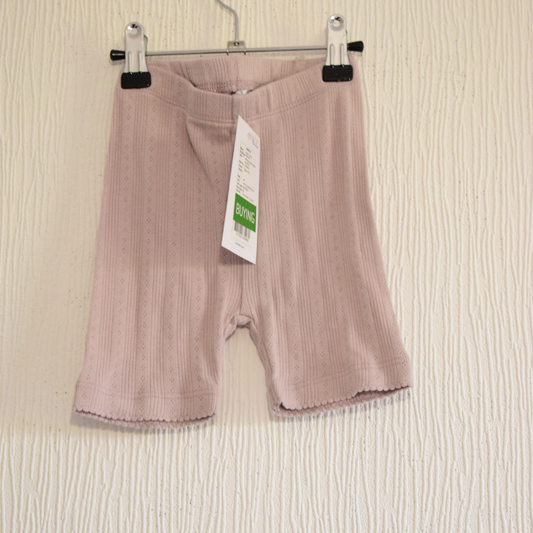 Short cycliste en maille ajourée rose poudré - Enfant