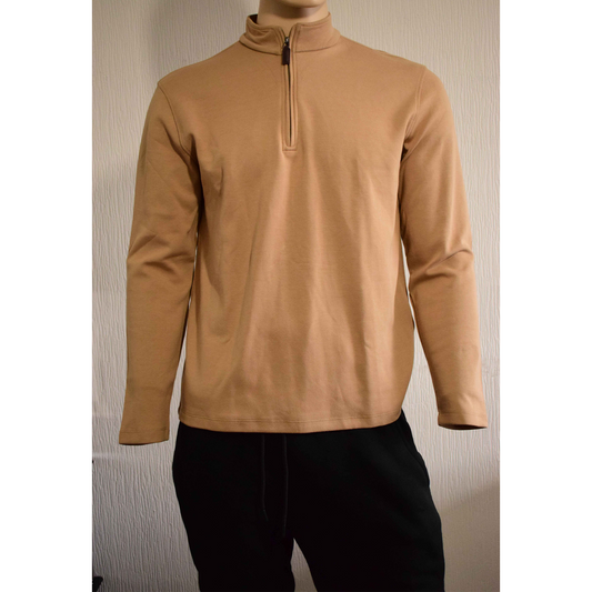 Sweat Col Camionneur Éco-Conçu – Camel