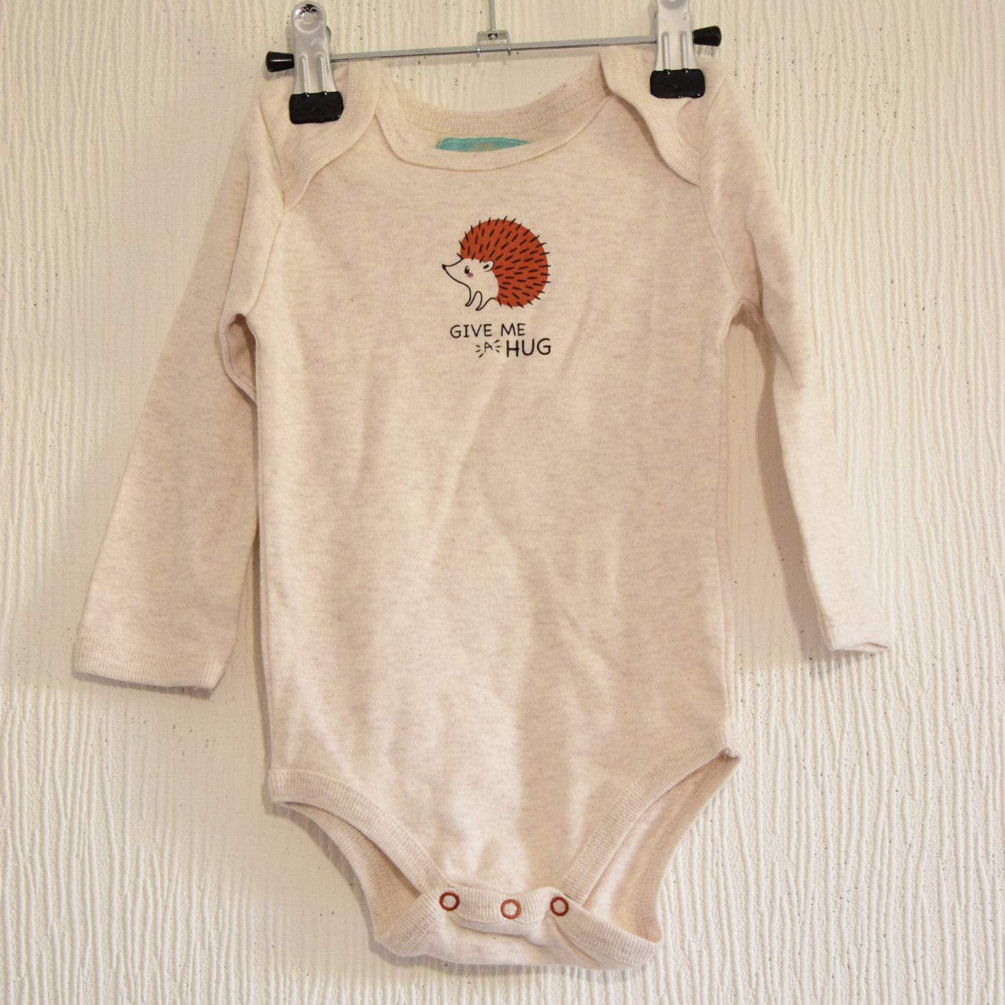 Body Bébé à Manches Longues "Give Me A Hug" - Motif Hérisson