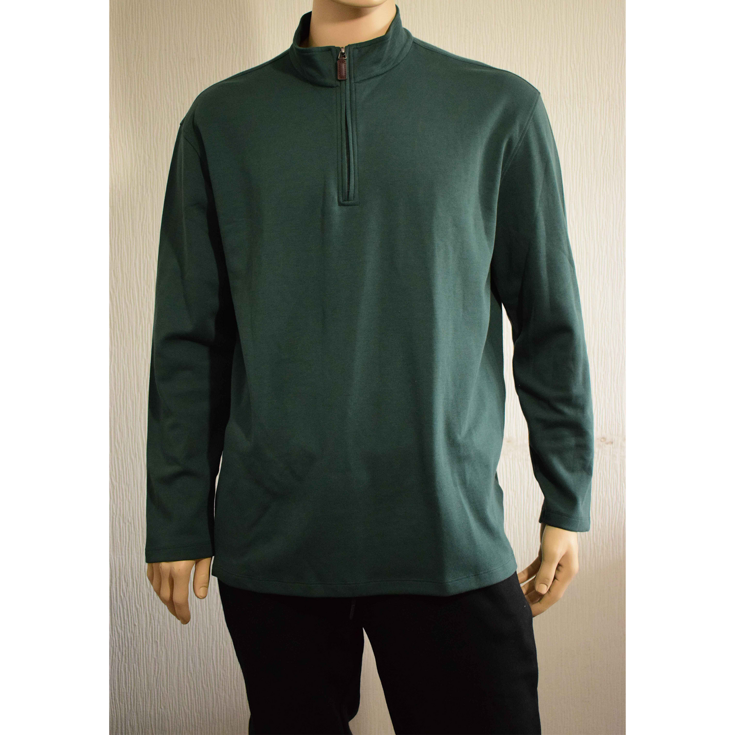 Sweat Col Camionneur Fluide – Vert Sapin