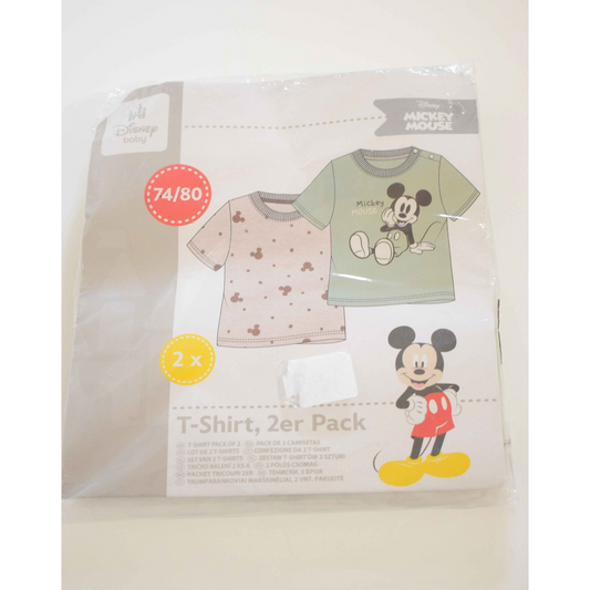 Lot de 2 T-shirts Mickey Mouse - Disney Baby 9 à 12 mois