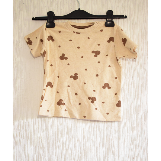 T-Shirt Bébé Imprimé Silhouettes Mickey Mouse - Tons Neutres