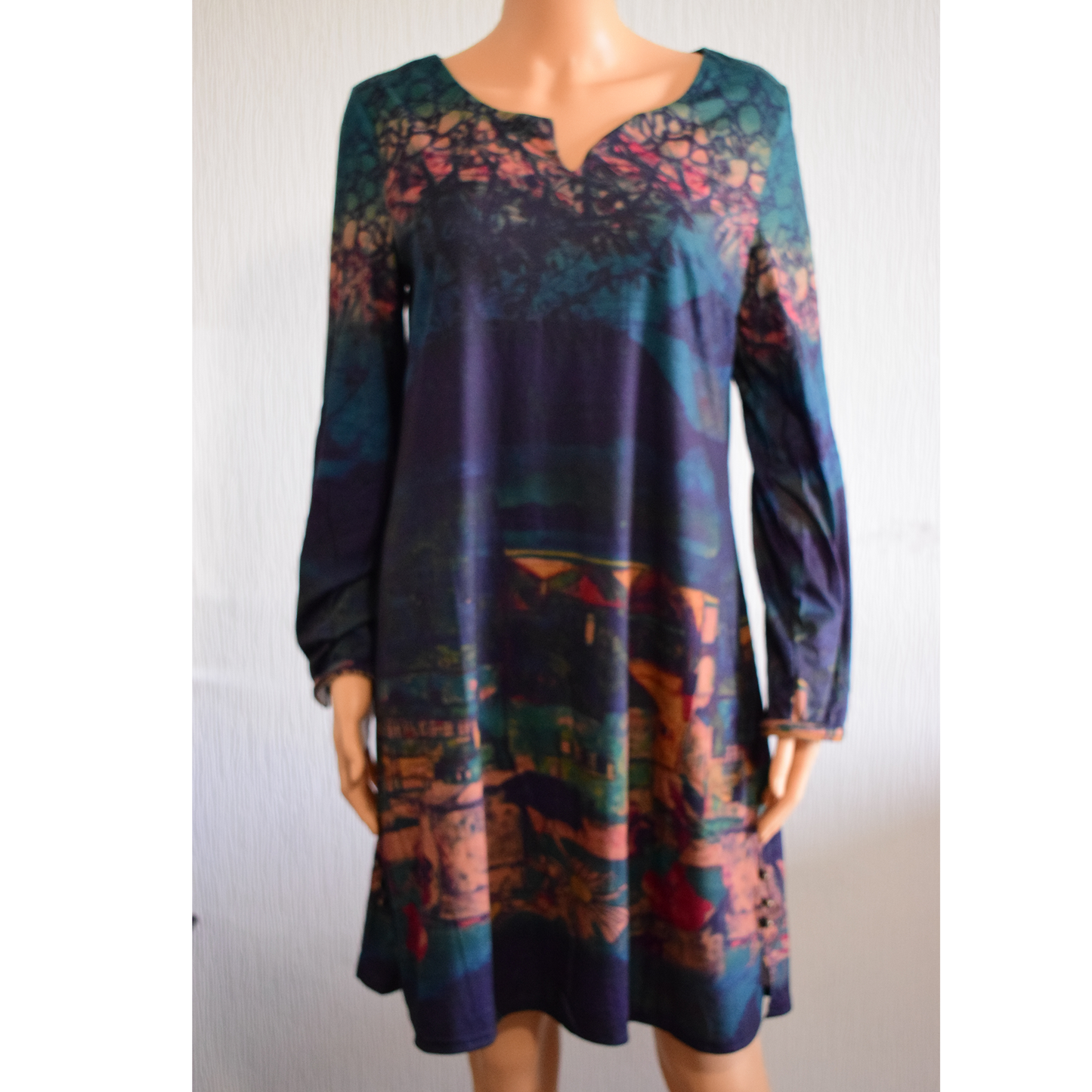 Robe femme Soggo – Imprimé artistique multicolore