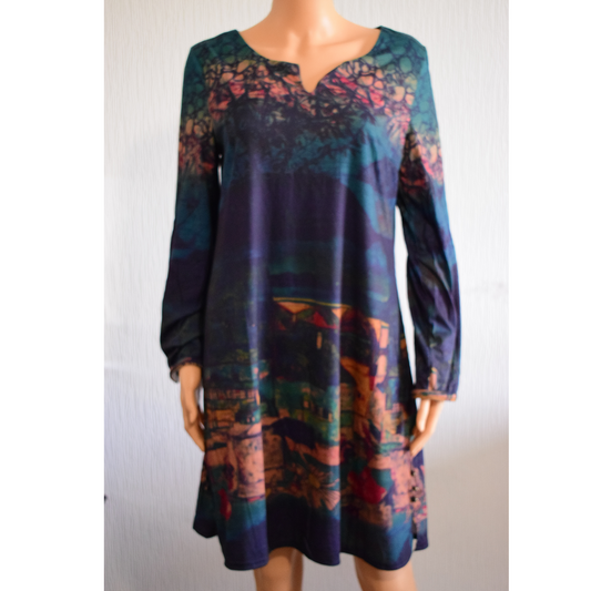 Robe femme Soggo – Imprimé artistique multicolore