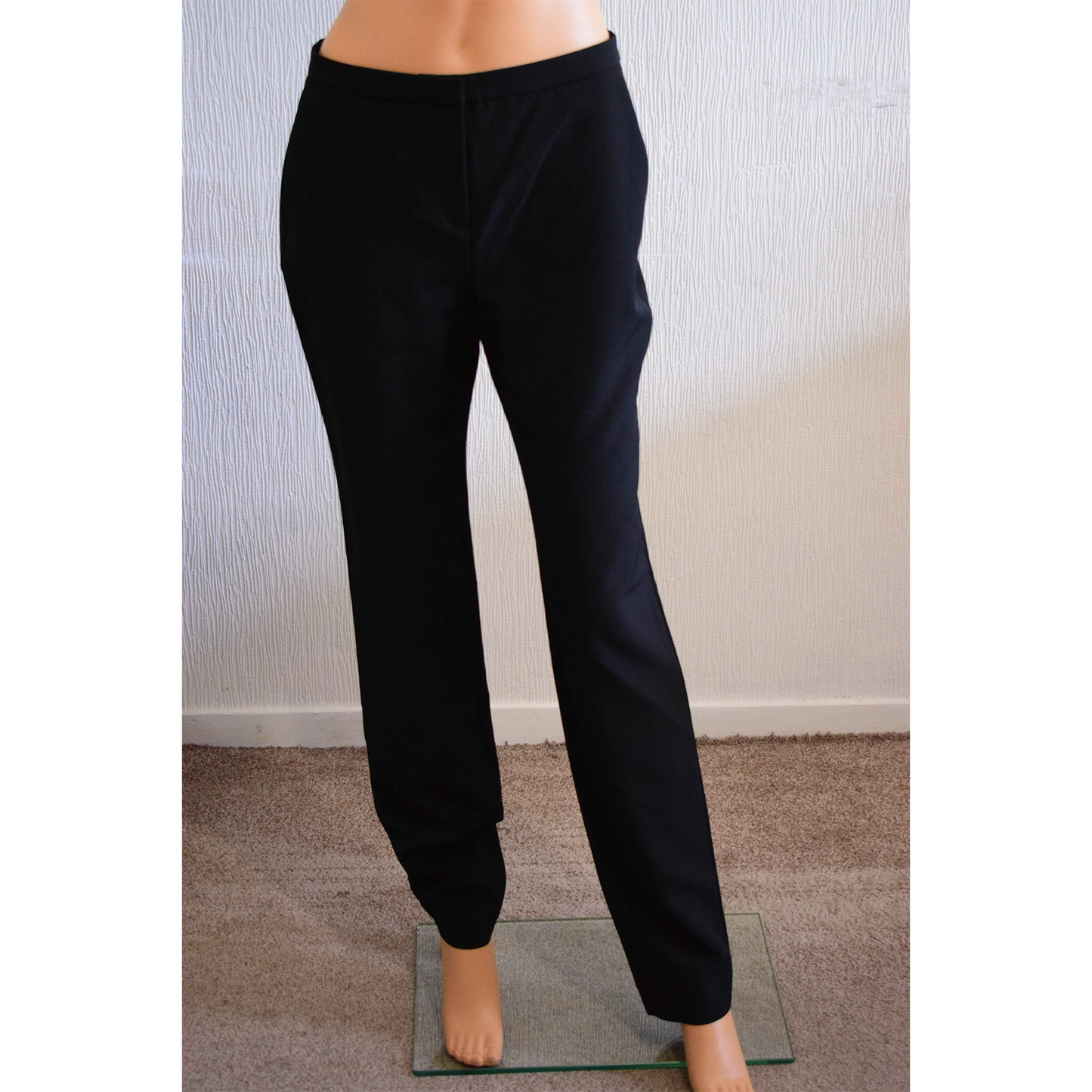 Pantalon Élégance Noire Coupe Droite Punt Roma 38