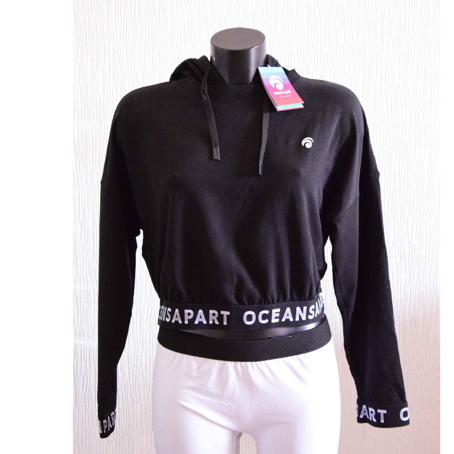 Sweat à Capuche Court Noir - Ocean’s Apart S