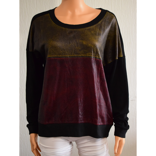 Pull femme Soggo – Bordeaux/Kaki/Noir