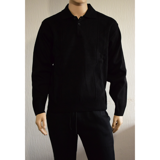 Pull polo homme Teddix – Noir – Taille L