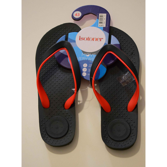 Tongs Isotoner Active Move Rouge & Noir