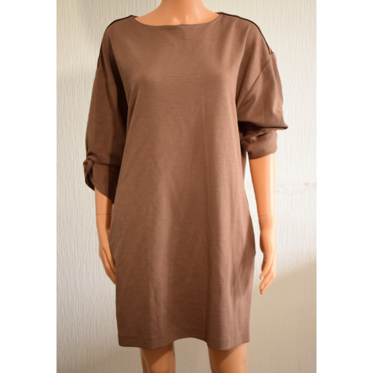 Robe femme Haya – Taupe / Marron chaud – Taille 40