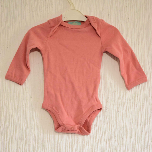 Body bébé uni à manches longues - Rose saumon