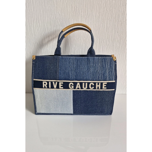 Sac Rive Gauche en denim patchwork