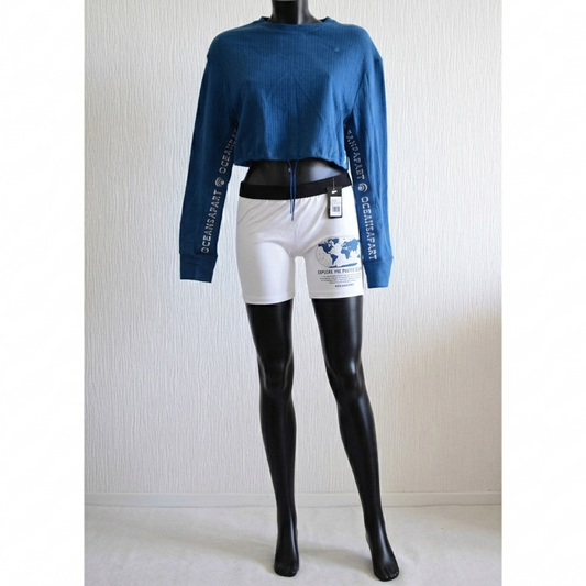 Crop /Top Sweat  Bleu Canard – Oceansapart S