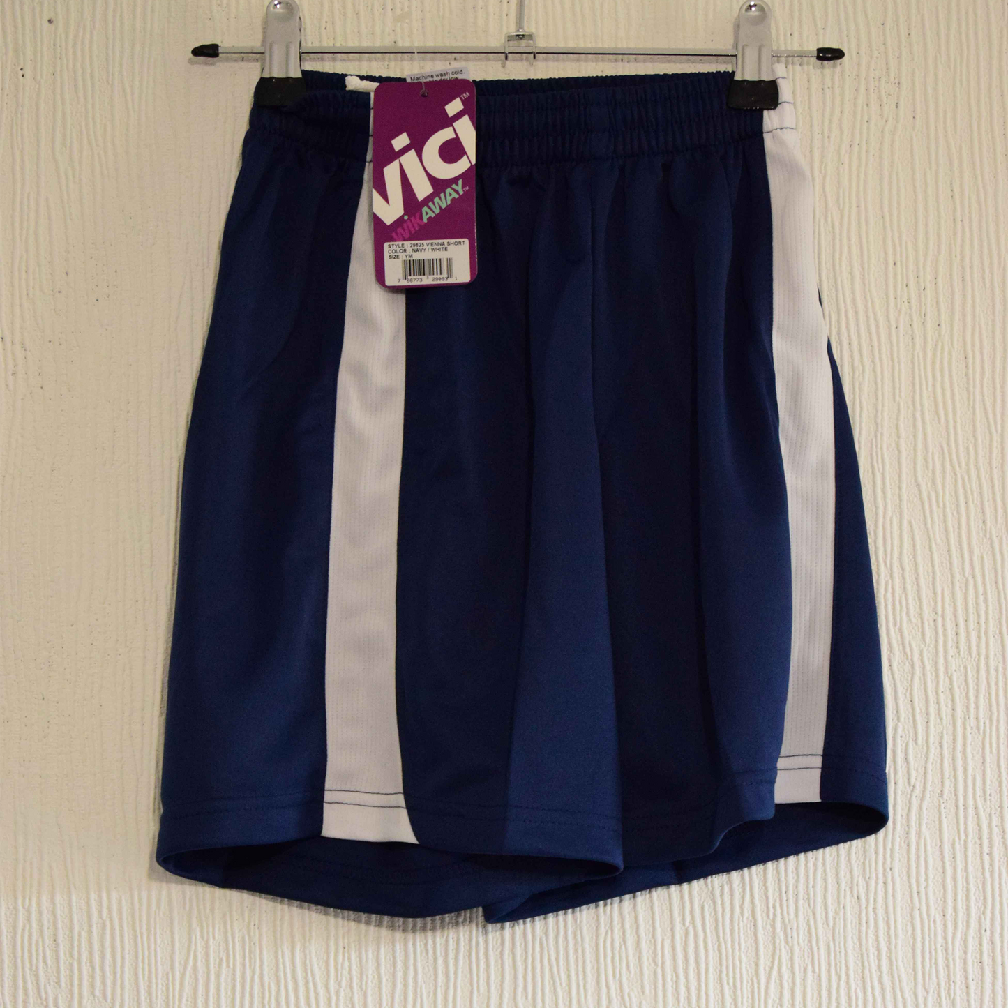 Short de Sport Vici wikAWAY Bleu Marine & Blanc 8-9 Ans