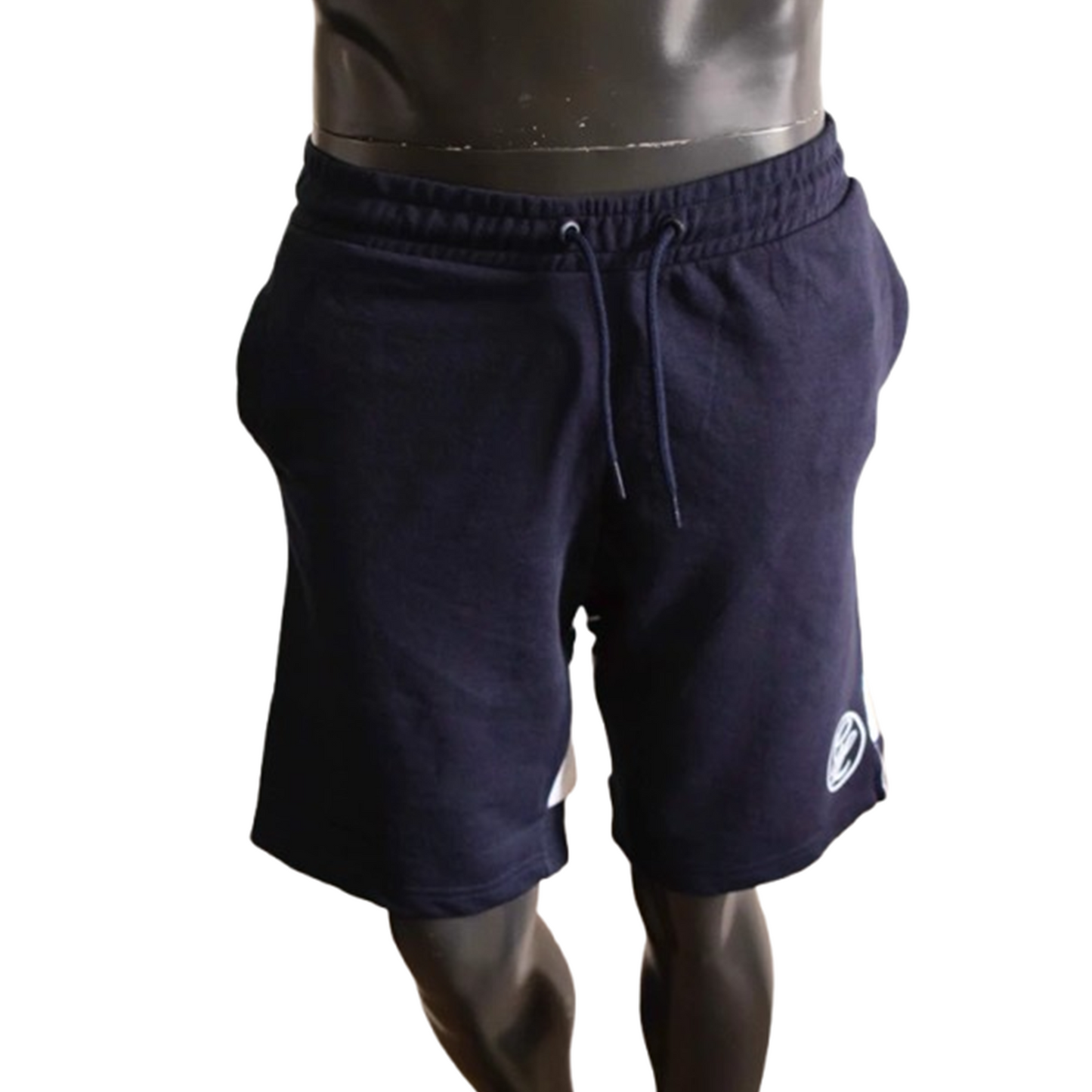 Short Jogging Bleu Marine GL – Bande Blanche L