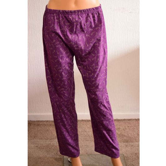 Bas de pyjama violet à motifs étoiles 44