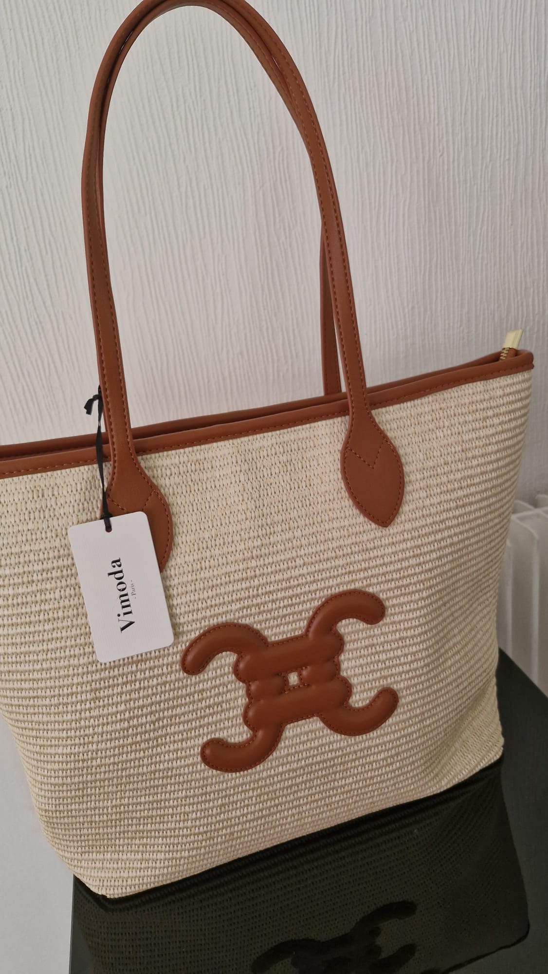 Sac porté main ou épaules logo double C cuir