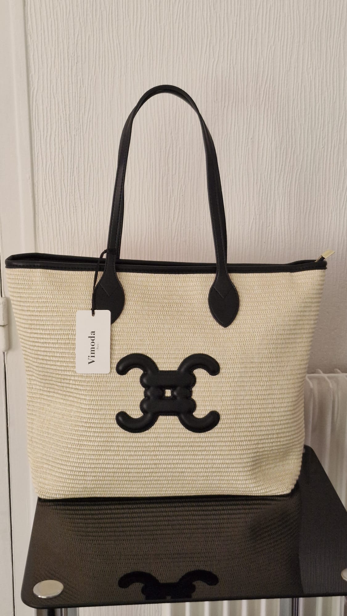 Sac porté main ou épaules logo double C cuir