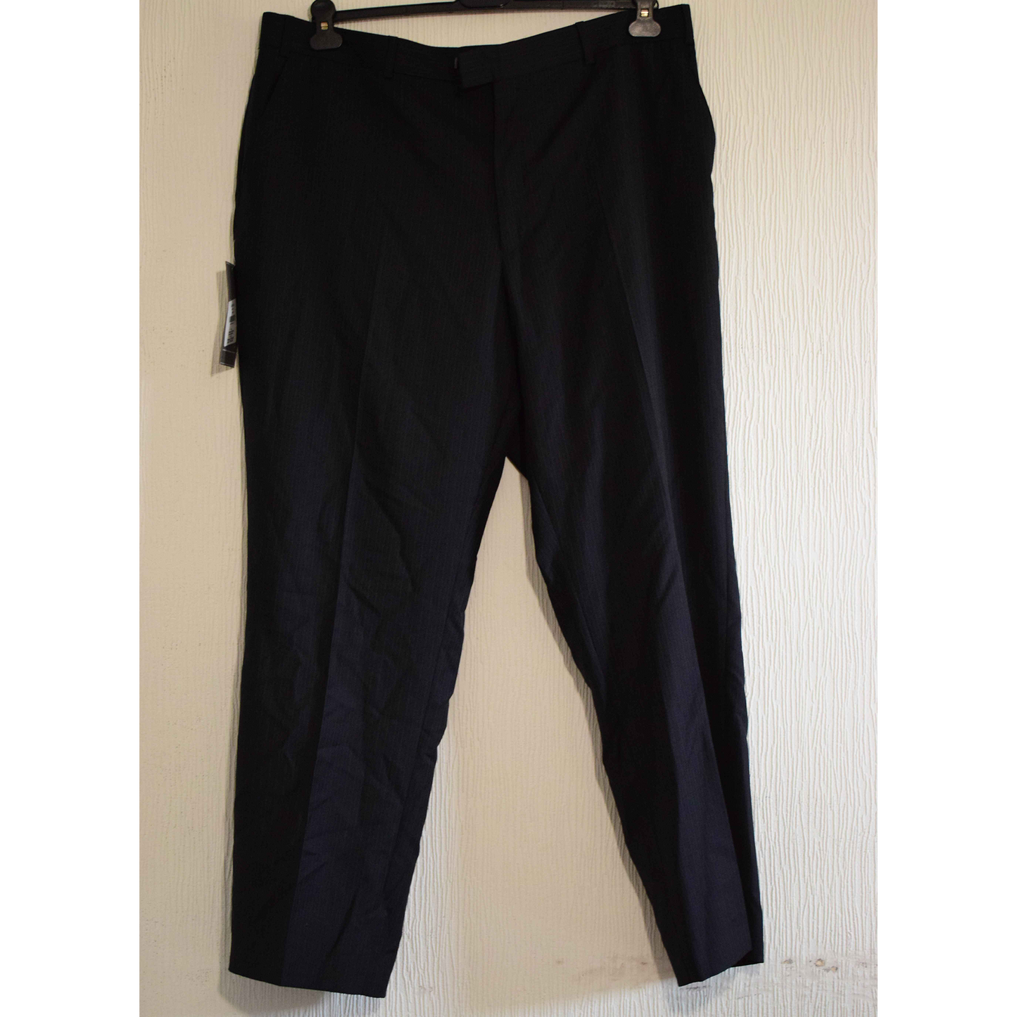 Pantalon de costume classique noir texturé pour homme 54