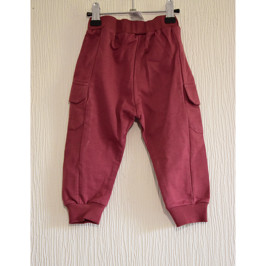 Pantalon de jogging style cargo bordeaux - Enfant 12-18 mois