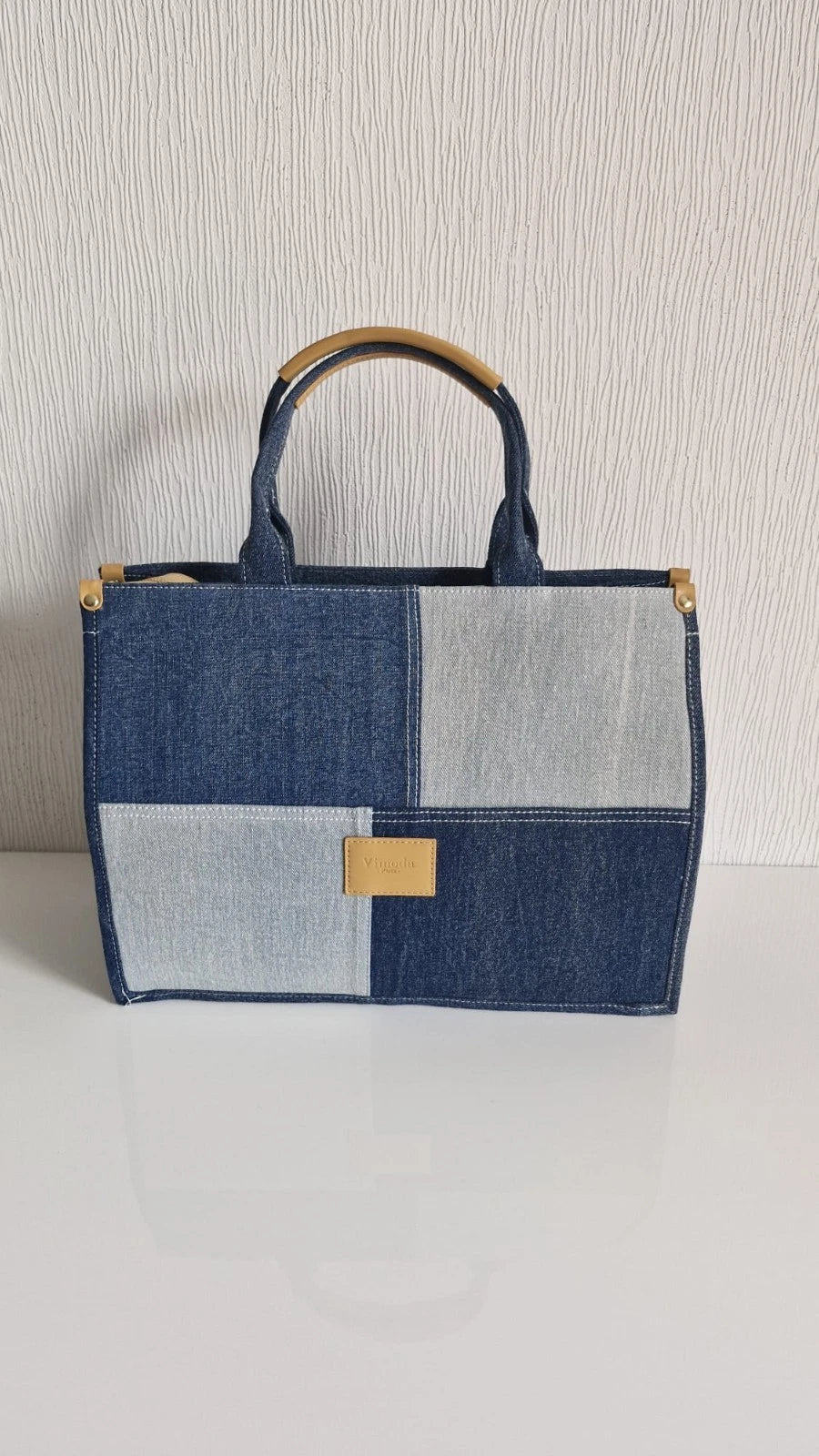 Sac Rive Gauche en denim patchwork